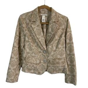 Crazy Horse Vintage 90s Button Lace Western‎ Coquette Blazer Jacket